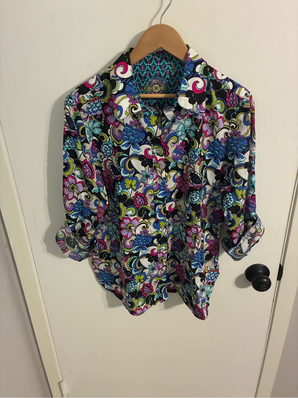 Robert Graham Women’s Flora Print Casual Button Down Shirt